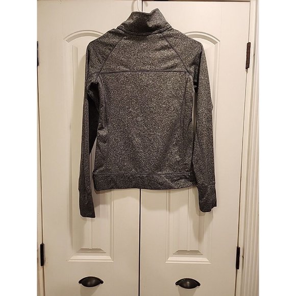 PINK Victorias Secret Stretch  Women XS  Thumb Hole Long Sleeve Mock Neck Gray - Picture 3 of 9